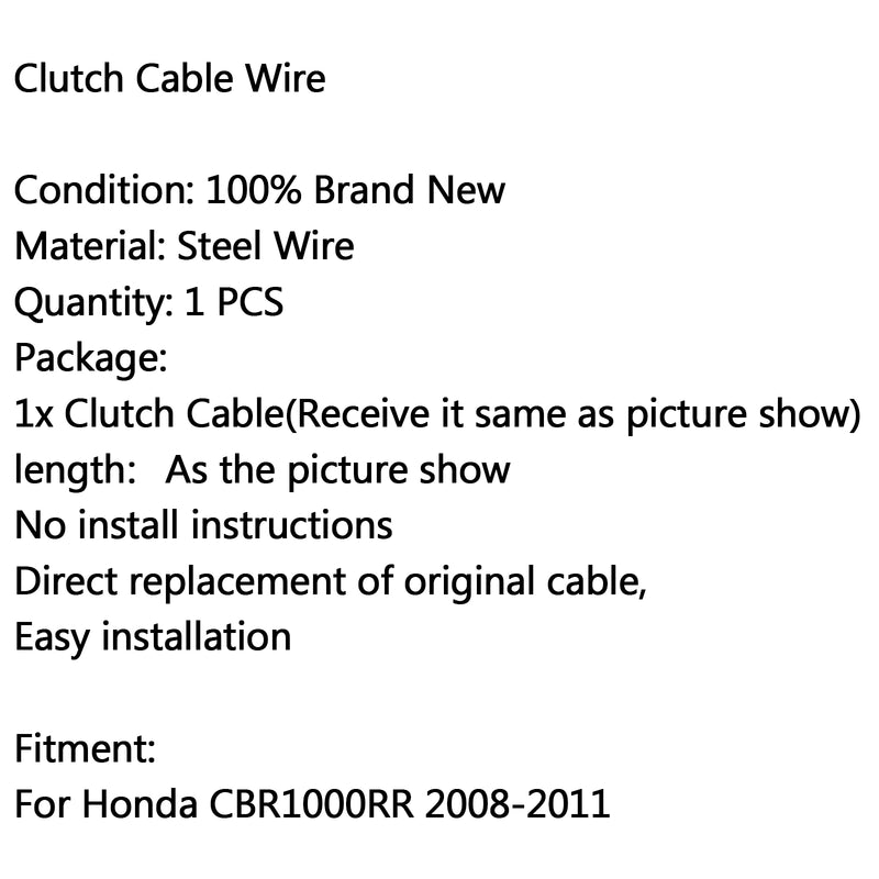 Clutch Cable Wire Replacement Fit For Honda CBR1000RR 2008-2011 2009 Generic