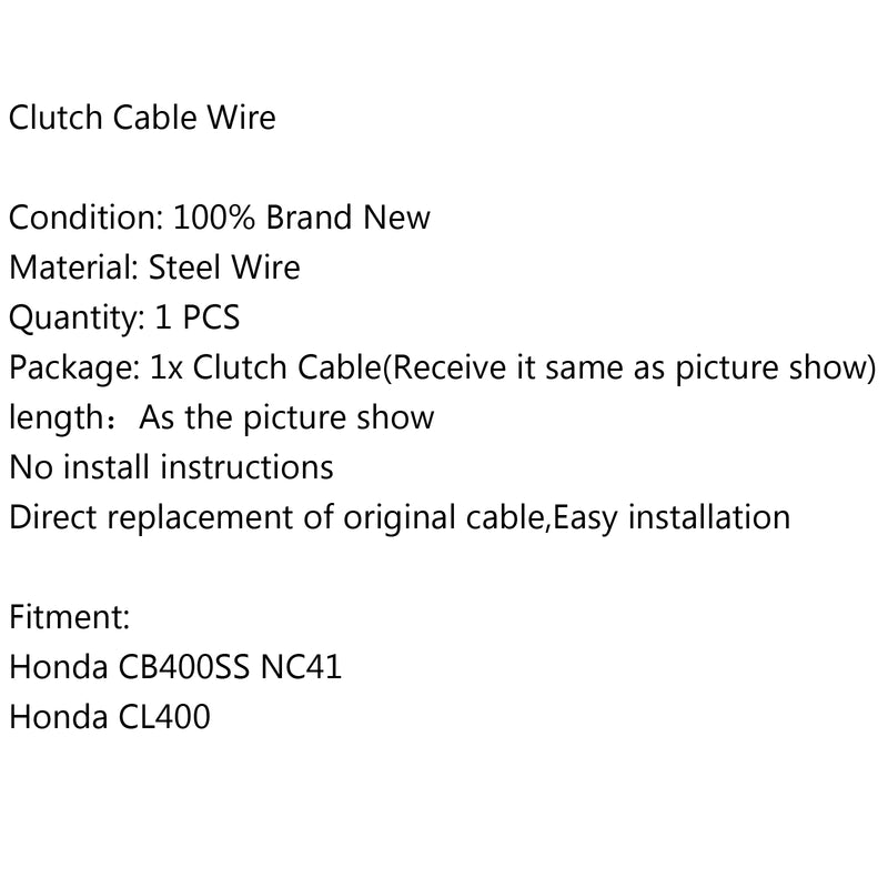 Wire Steel Braided Clutch Cable Replacement For Honda CB400SS NC41 CL400 Generic
