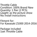 Throttle Cable Push/Pull Wire Line Gas For Kawasaki Z1000 Z 1000 2014-2016 Generic