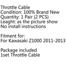 Throttle Cable Push/Pull Wire Line Gas For Kawasaki Z1000 2011-2013 Generic