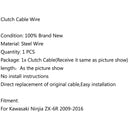 Wire Steel Clutch Cable Replacement For Kawasaki Ninja ZX-6R 2009-2016 Generic