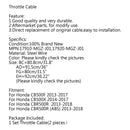 Motorcycle Throttle Cable For Honda 17910-MGZ-J01 CBR500R 2013-18 CB500F 2013-17 Generic