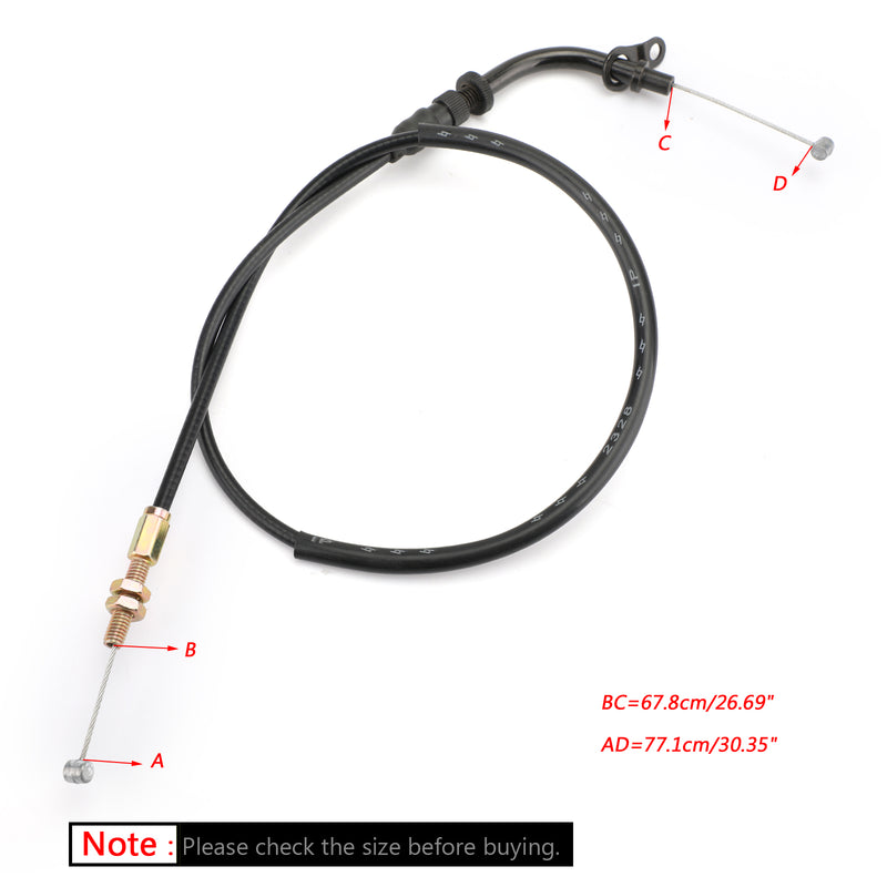 1x Black Throttle Cable Line Wire for Suzuki Bandit 250 GSF250 74A Generic