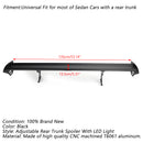 Universal Sedan Adjustable Aluminum Rear Trunk Wing Racing Spoiler With LED