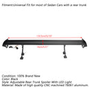 Universal Sedan Adjustable Aluminum Rear Trunk Wing Racing Spoiler W/ LED Light Generic
