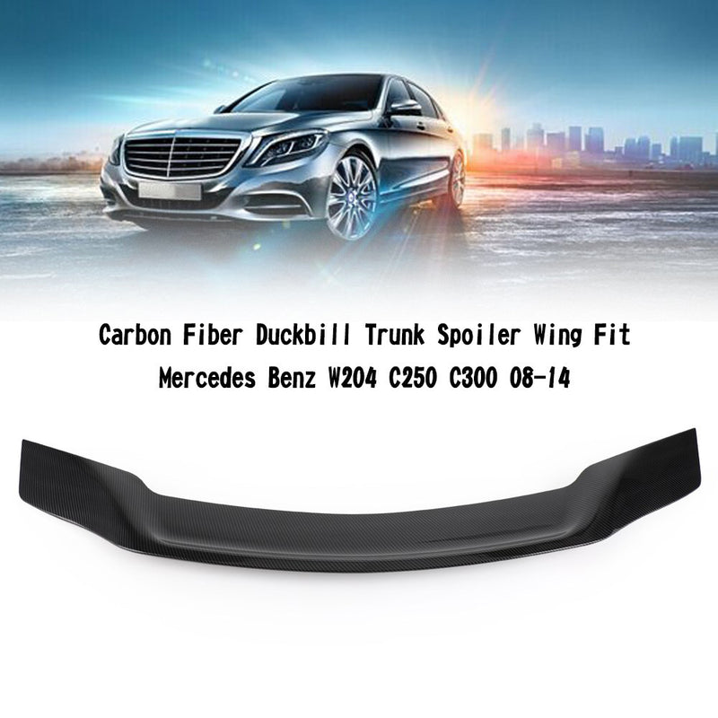Carbon Fiber Duckbill Trunk Spoiler Wing Fit Mercedes Benz W204 C250 C300 08-14 Generic