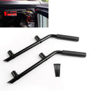 Pair Rear Black Hard Mount Solid Steel Grab Handle For Wrangler JK 07-2016