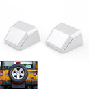For 2007-2015 Jeep Wrangler JK Chrome ABS Rear License Plate Cover Cap Set of 2