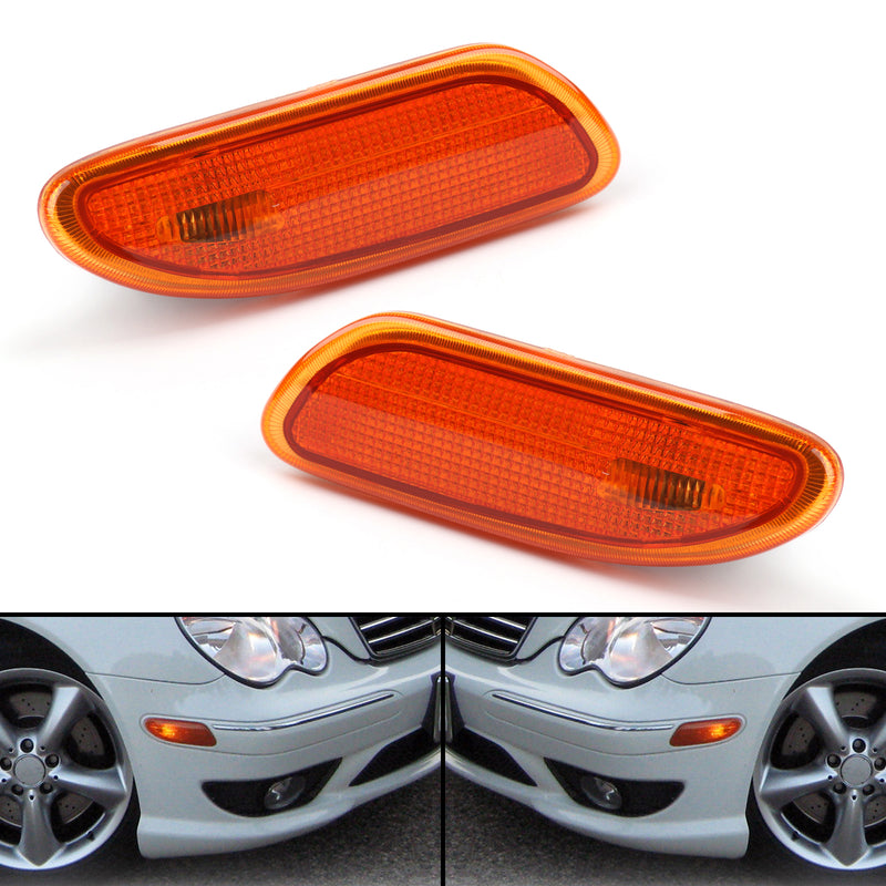 For Benz W203 C-Class 2001-2007 Side Marker Light in Bumper Turn Signal Lamp
