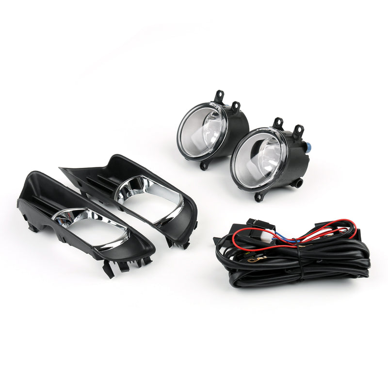 Pair Front Bumper Clear Fog Lights w/ Covers+Switch Kit For Toyota Camry 07-09