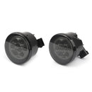 Pair LED Turn Signal W/ Fender Side Light Smoke Lens For 07-2017 Jeep Wrangler