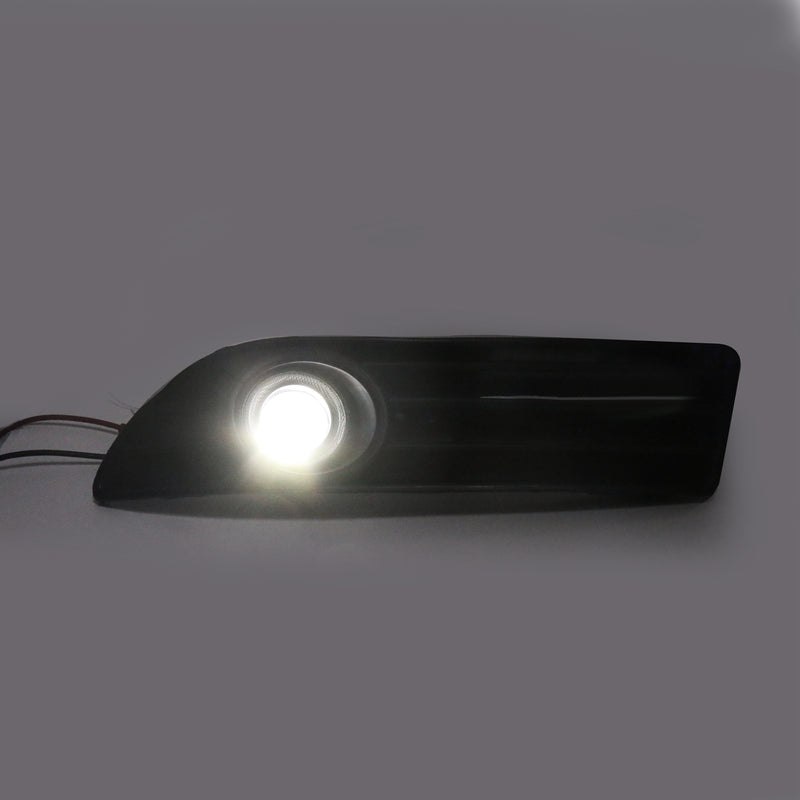 PAIR LED Fog Light Lamp Grille+Wiring Harness Kit Set For VW POLO 2005-2009 Generic