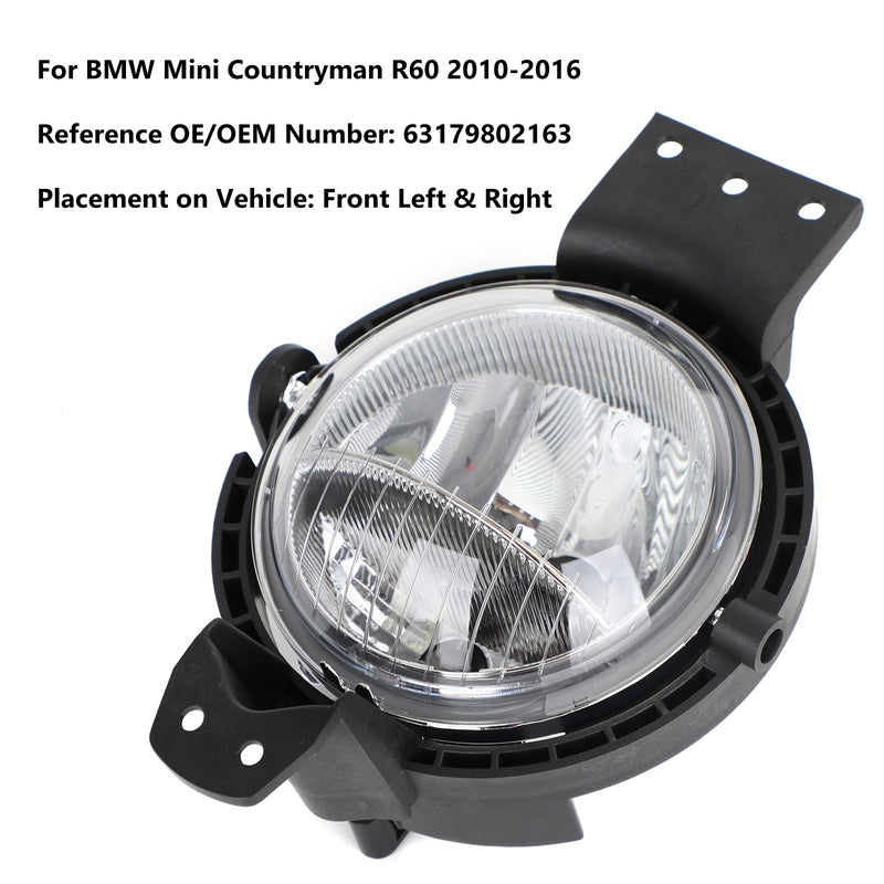 L&R Fog Light Daytime Running Lamp For BMW Mini Countryman R60 2010-2016 Generic