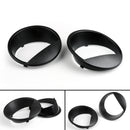 Matte Black Angry Eyes Headlight Trim Cover Bezels for Wrangler JK 2007-16