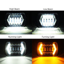 55W 7x6 5X7 LED Projector Headlight Hi-Lo Beam Halo DRL For Cherokee XJ Generic