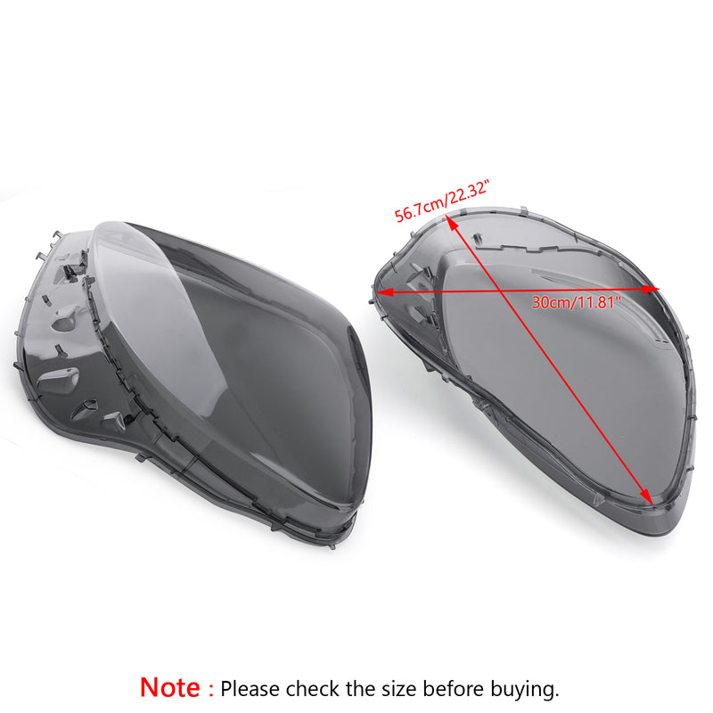Smoke Headlight Lens Replacement & Black Gaskets Trim Kit For Corvet C6  05-13 Generic