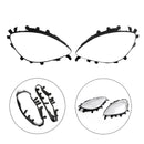 2PCS Headlight Lens Replacement Black Trim Gaskets For 2005-2013 C6 Corvette