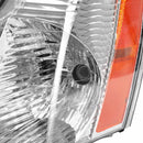 Chevrolet Equinox 2005-2009 Chrome Housing Clear Amber Headlights Assembly