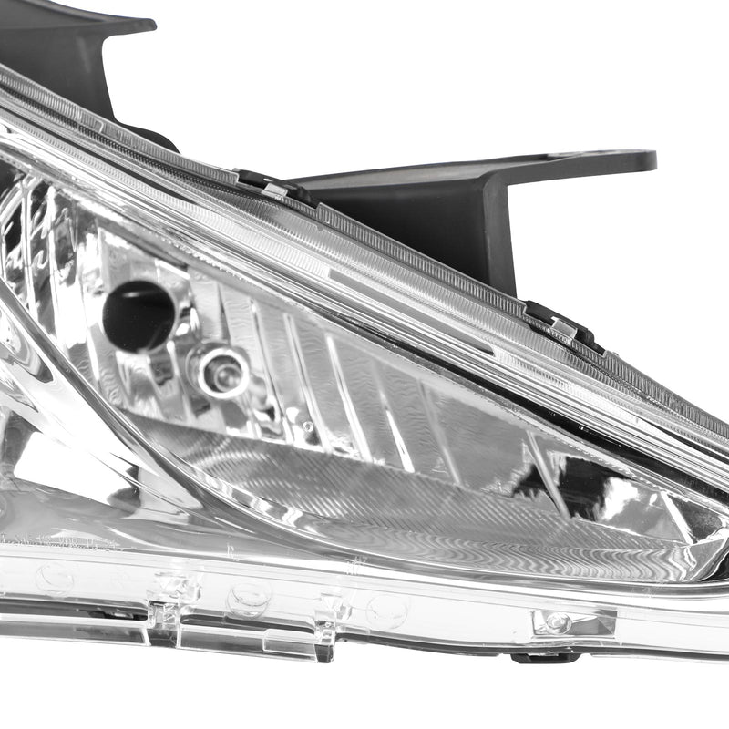 Hyundai Sonata 2011-2014 Chrome Housing Clear Amber Headlights Assembly