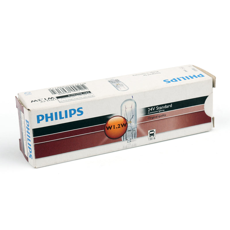 10pcs Pour Philips 13516 24V T5 W1.2W W2¡Á4.6d Standard Clignotants Lampe Bulb AF