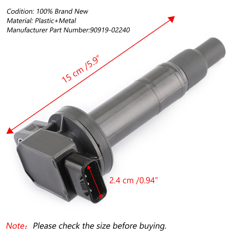 Ignition Coil 90919-02240 For Toyota Echo Prius Yaris Scion XA XB 1.5L 2000-2008