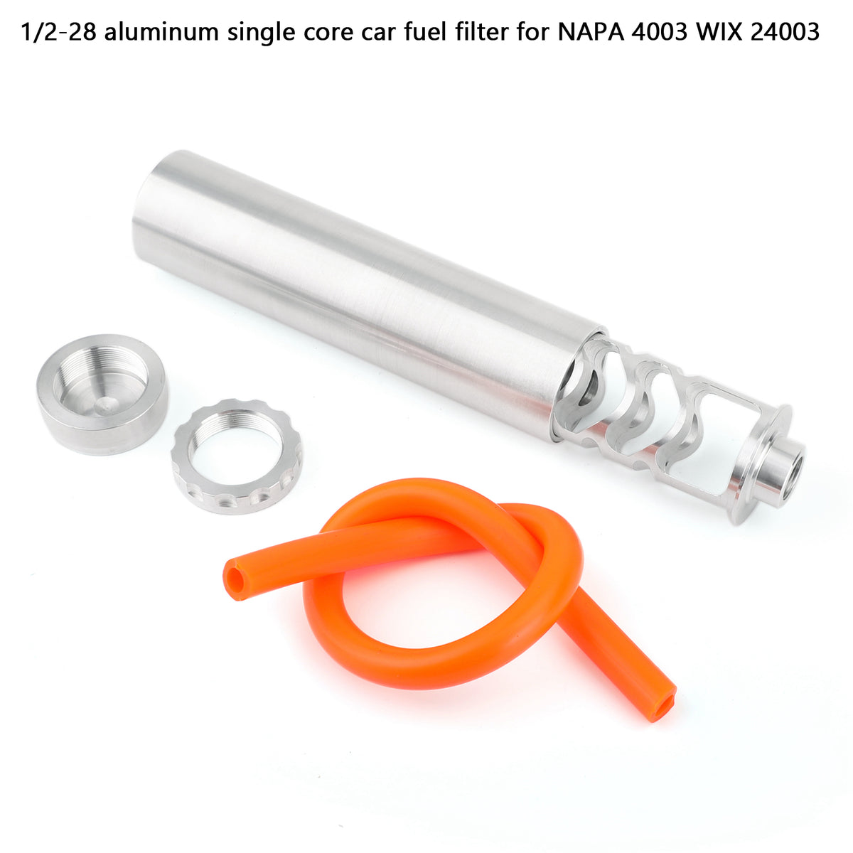 1/2-28 Aluminum Single Core Fuel Filter for NAPA 4003 WIX 24003 OD 1.3