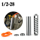 1/2-28 Aluminum Single Core Fuel Filter for NAPA 4003 WIX 24003 OD 1.358" Silver