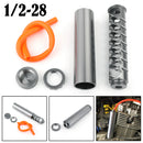 1/2-28 Aluminum Single Core Fuel Filter for NAPA 4003 WIX 24003 OD 1.358" Silver