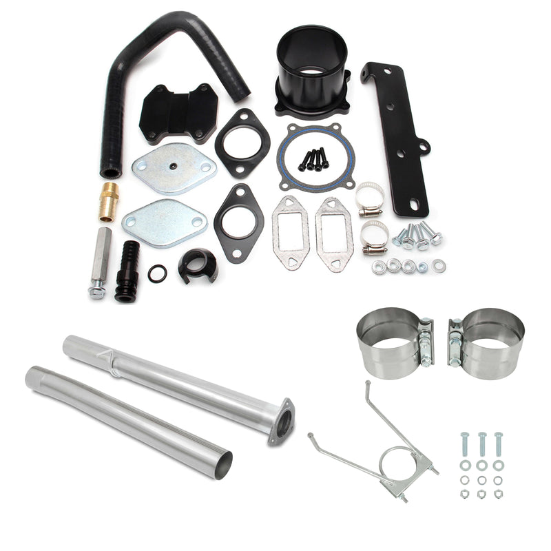 2013-2017 Dodge Ram 2500 3500 4500 5500 6.7L Cummins Diesel Truck 4" Exhaust Muffler Pipes & EGR  Delete Kit