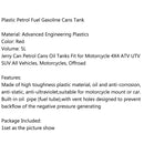 5L Plastic Jerry Cans Gas Diesel Fuel Tank w/ Lock SUV ATV Scooter Motorcycle