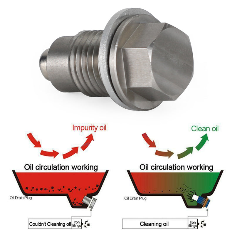 Stainless Steel Car Oil Drain Plug with Neodymium Magnet Universal Generic