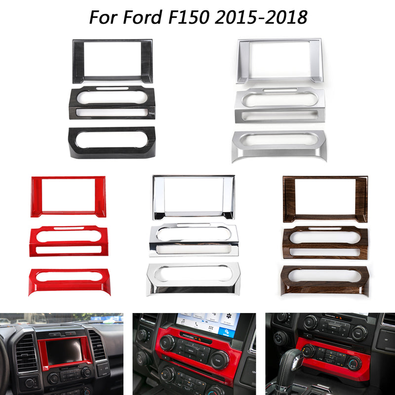 Car Console Center Dashboard Cover Trim Frame Kit For Ford F150 2015-2018