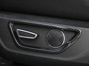 ABS Door Seat Adjust Button Cover Trim Ring For Ford Mustang 2015-2016 Carbon Generic