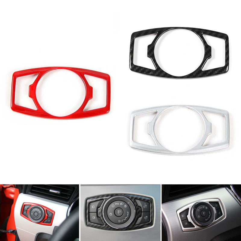 Car Head Light Button Switch Cover Trim ABS For 2015 2016 Ford Mustang F150