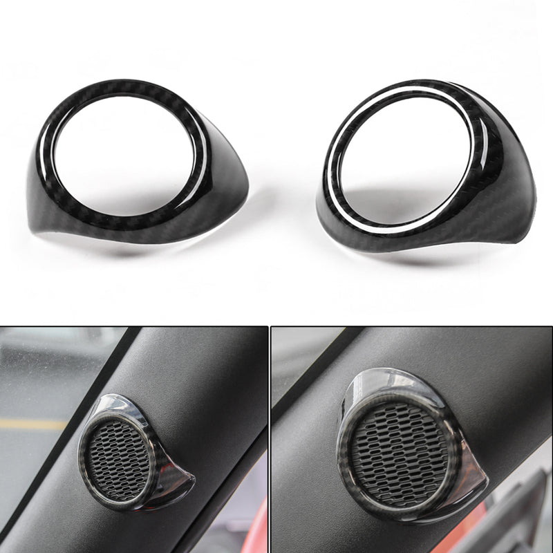 2PCS ABS A Pillar Door Stereo Speaker Cover Trim For Ford Mustang 2015-2017