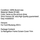 1PCS Car Navigation Frame Screen Cover Trim Frame Sticker For Ford Mustang 2015+ Generic