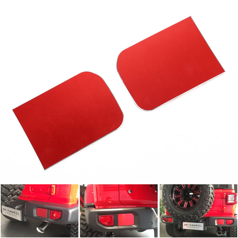 2PCS Aluminum Rear Bumper Sticker Cover Kit Trim For Jeep Wrangler JL 2018+