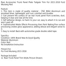 Rear Accessories Trunk Panel Plate Tailgate Trim For Ford Mustang 2015-2018 Red Generic