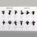 330PCS Car Bumper Push Rivet Fastener Clip Retainers Assortment For Ford Toyota Generic