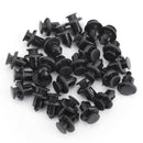 30PCS 8mm Black Plastic Rivets Clips Car Bumper Fastener For Toyota Honda Generic