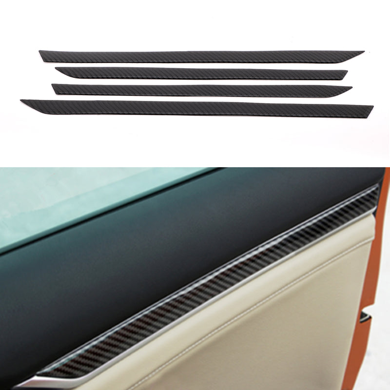 Carbon Fiber Inner Door Armrest Strip Cover For Honda Civic 10th 2016-2018