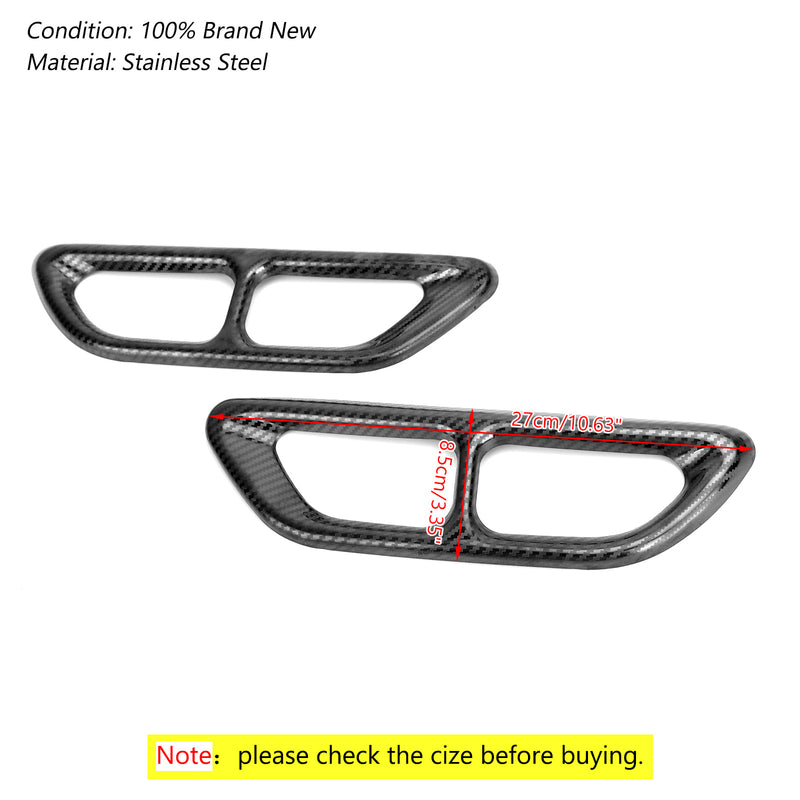 Black Titanium Rear Cylinder Exhaust Pipe Cover Trim Fits Accord 2018 2019