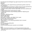 Front Bumper Vent Winglets Fog Light Canard Trim For 2018-19 Ford Mustang Generic