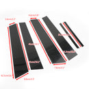 6PCS Glossy Black Window Center Pillar Posts Trim Fits For Honda Accord 2013-2017 Generic