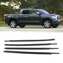 4PCS Window Moulding Weatherstrip Seal Belt For 2007-2019 Toyota Tundra CrewMax Generic