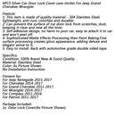 4PCS Silver Car Door Lock Cover case sticker For Jeep Grand Cherokee Wrangler Generic