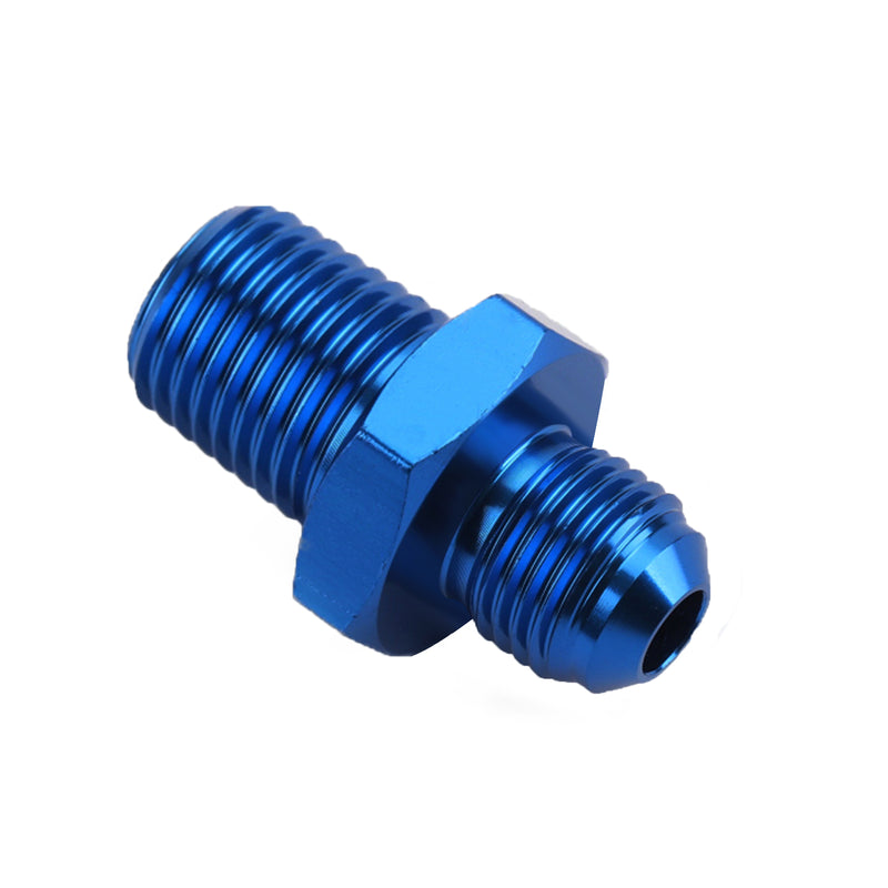 1PC AN8 TO 1/2NPT ORB-8 Straight Fuel Oil Air Hose Fitting Male Adapter Blue Generic