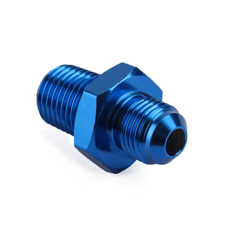 1PC AN8 TO 1/2NPT ORB-8 Straight Fuel Oil Air Hose Fitting Male Adapter Blue Generic
