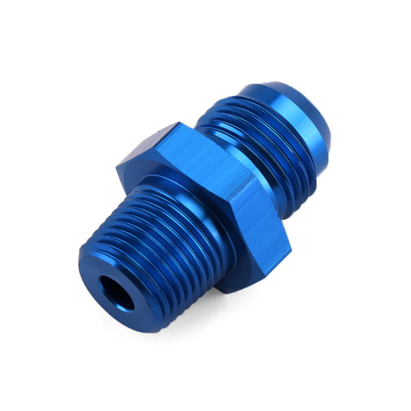 1PC AN8 TO 3/8NPT ORB-8 Straight Fuel Oil Air Hose Fitting Male Adapter Blue Generic