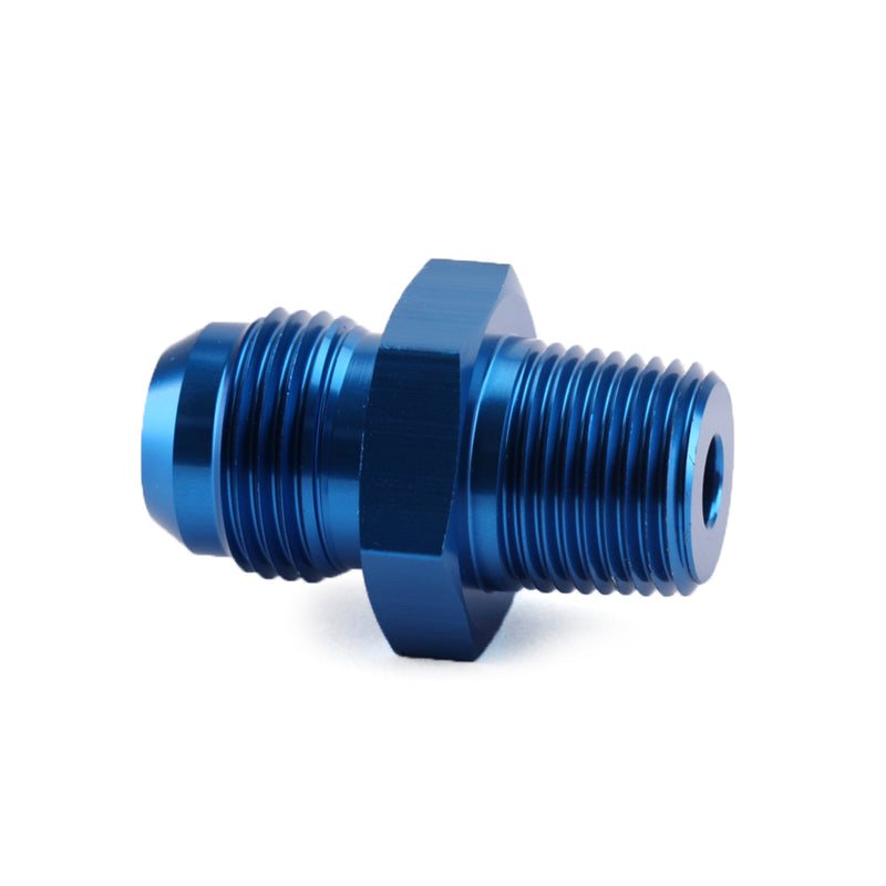 1PC AN8 TO 3/8NPT ORB-8 Straight Fuel Oil Air Hose Fitting Male Adapter Blue Generic